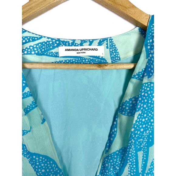 Amanda Uprichard Scottie Dress in Breeze Blue/Green Size S - Picture 2 of 7